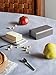 Alessi Mattina BG04 DG - Design Porcelain Butter Dish with Lid in 18/10 Stainless Steel Colored with Epoxy Resin, Dark Gray