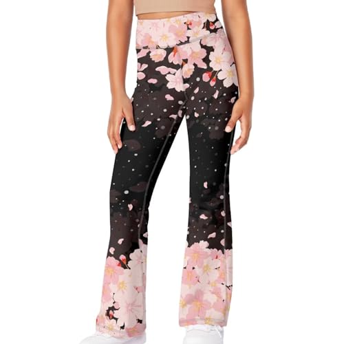 Girls' Flare Leggings High Waisted Kids Flare Yoga Pants Casual Bell Bottoms Dance Workout Pants for Children