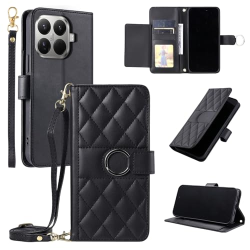 Étui cuir Redmi Note 13 Pro 5G portefeuille noir pour vos voyages