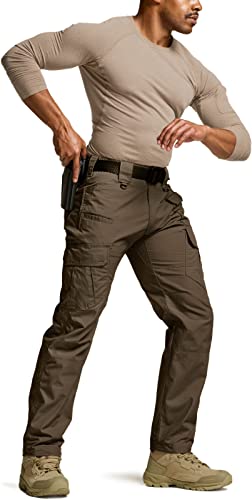 Image of CQR Men's Tactical Pants, Water Resistant Ripstop Cargo Pants, Lightweight EDC Work Hiking Pants, Outdoor Apparel