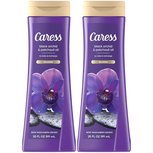Image of Caress Body Wash Black Orchid & Patchouli Oil To Relax and Recharge Relaxing, Fragrant Body Soap 20 fl oz, (Pack of 2)