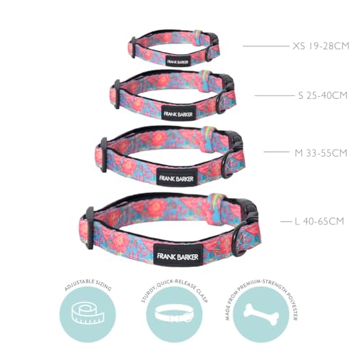 Medium Adjustable Floral Patterned Dog Collar, Splosh Frank Barker 1pcs Dog Collars, Polyester Dog Accessories - Image 2