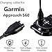 E ECSEM Compatible with Garmin Approach S60/S62/S42/S40/S44/S70/S10/S50/S12/G12/X10 Charger Replacement USB Data Charging Clip for Approach S60 GPS Golf Watch, Black