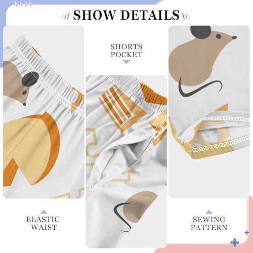 Mice and Cheesy Boys Pants Boys Athletic Pants Long Pant for Boywith Pockets Wide-Leg Size 6-14Y4