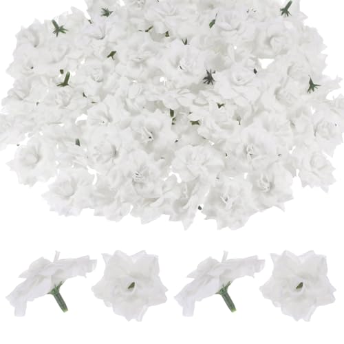 M METERXITY 200-Pack Artificial Roses Heads, Silk Faux Rose Head for Wedding/Bouquet/Flower Wall/DIY Crafts/Party Decoration
