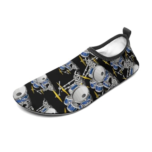 Drum Kit Instrument Lightweight Water Shoes Socks Non Slip Shoes for Women Men Beach Swim River