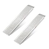 バイクアルミラダーレール 120CM, gardhom アルミブリッジ 幅広 21.5CM 自転車 オートバイク適用 段差解消40CMラダーレール 四輪バギー 草刈り機 除雪機用 2本セット 荷重400KG