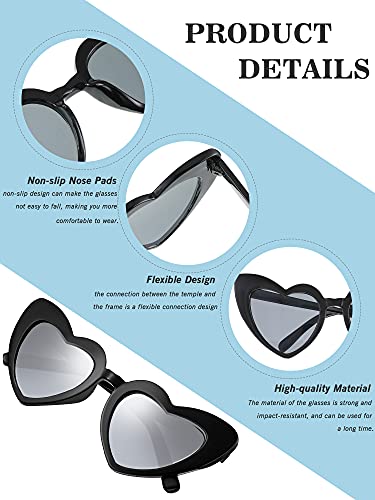 Weewooday 10 Pairs Heart Sunglasses Cat Eye Bachelorette Bridesmaid Sunglasses for Women Wedding Bachelorette Party Favors3