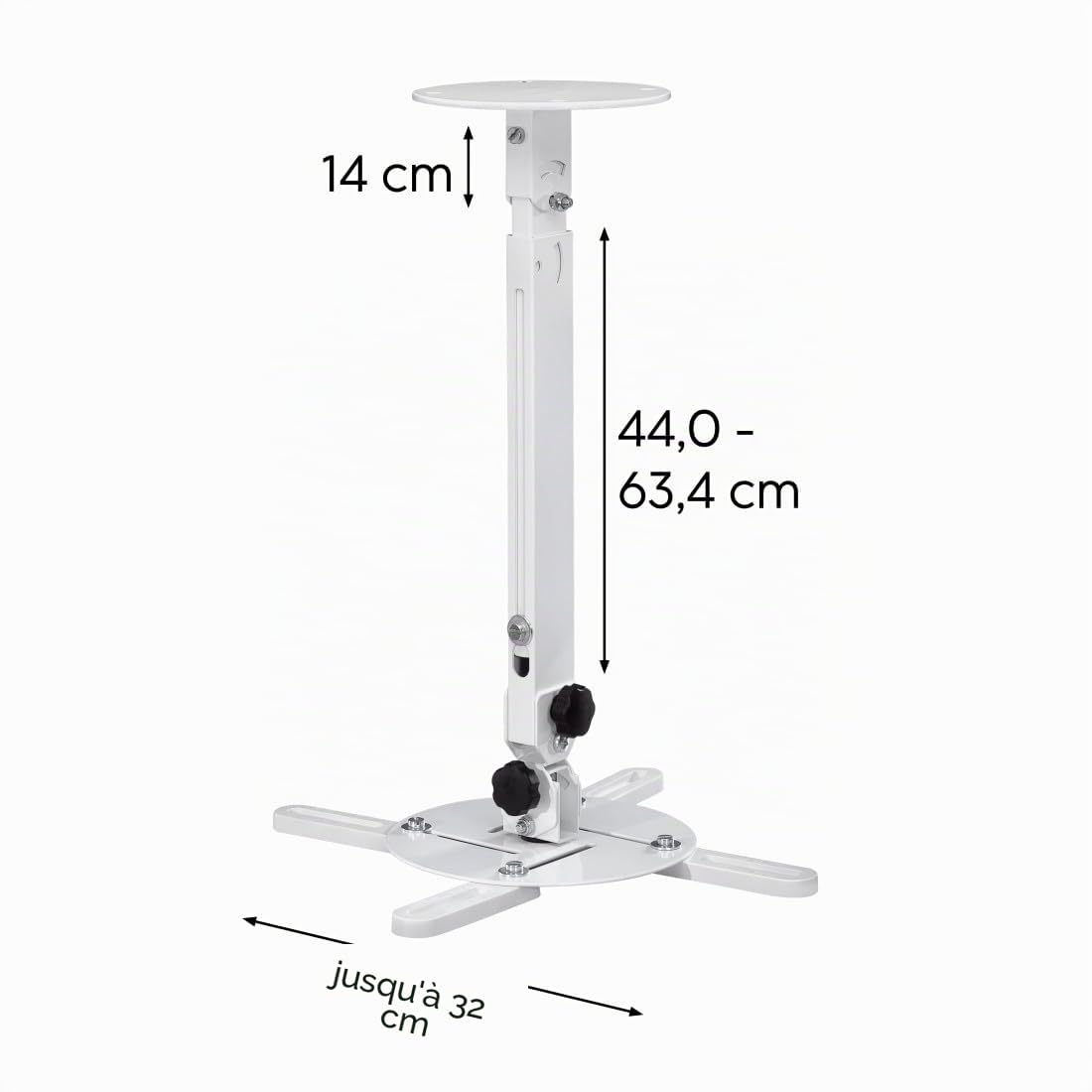 Hama Support Vidéoprojecteur Plafond et Mur, Pivotant, 15Kg, Blanc