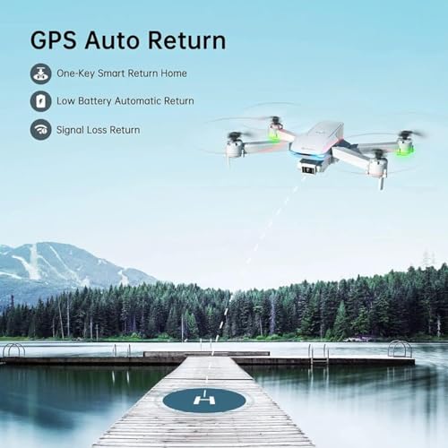 Image of JETRA GPS Drone with 4K Camera for Adults DG600C RC Quadcopter with Auto Return Follow Me, Gesture Control, Point of Interest, Waypoints, Headless Mode, 1 Batteries, Compatible with VR Glasses