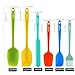 6PCS Silicone Spatulas, MONGSEW Food Grade Heat Resistant Rubber Spatula Set, Kitchen Spatulas for Baking, Cooking and Mixing, BPA-Free, Dishwasher Safe (Set of 6, Multi Colors)