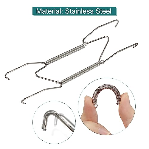 Image of uxcell 12Pcs Plate Hanger, 6 8 10 Inch Stainless Steel Invisible Wall Plate Hangers with 12Pcs Wall Hooks and 50Pcs Protectors for Decorative Plates, Silver