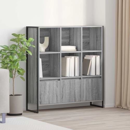 Generico Armario para libros 2 unidades gris Sonoma 99,5 x 30 x 108 cm, estantería, 3403025