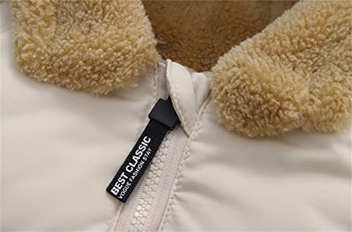 Boys Girls Winter Coat Hooded Cute Bear Ear Fleece Lined Puffer Jacket with Pocket for Toddler Kids Outdoor Coat Fall Clothes4