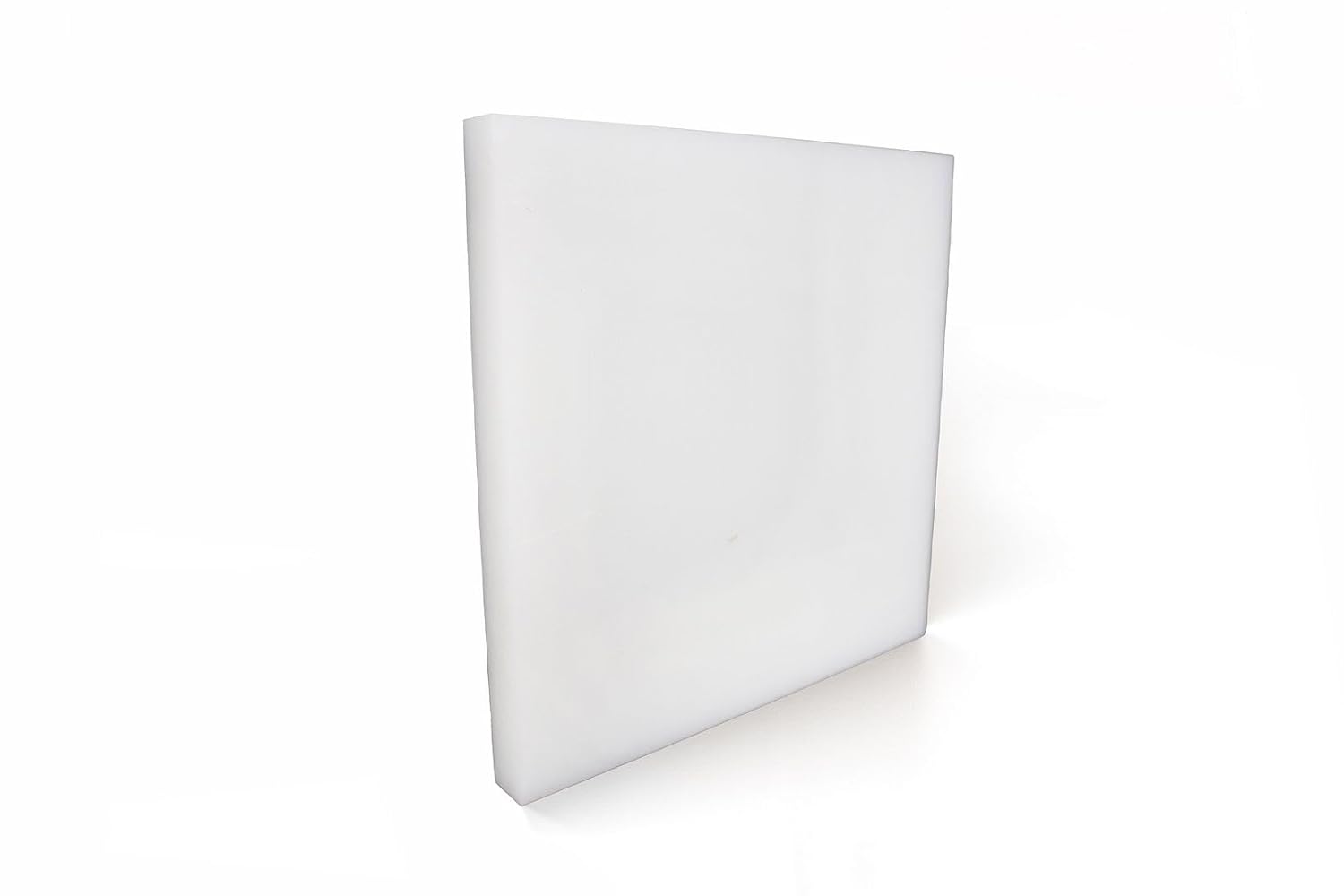 Natural UHMW Plastic Sheet, Self Lubricating, Woodworking, Industrial Machine Shop. Nominal Cut +(-) 1/8". Fabricated in USA. 12" x 12" (1.25" Thick)