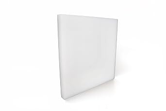 Natural UHMW Plastic Sheet, Self Lubricating, Woodworking, Industrial Machine Shop. Nominal Cut +- 1/8". Fabricated in USA. 12" x 12" 3" Thick