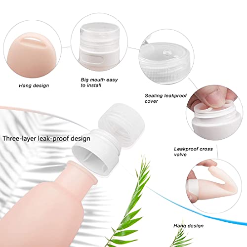 4 pezzi bottiglie da viaggio 60 ml, bottiglie di