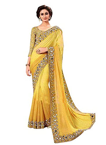 Sari ropa India de georgette para bodas y eventos culturales