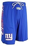 Zubaz NFL Men's Team Logo Zebra Side Seam Short, New York Giants X-Large