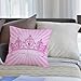 Produktbild EMCLKS Designs Kissenbezug Männer/Frauen/Jungen/Mädchen Wohnzimmer Schlafzimmer Sofa Stuhl Kissenbezüge,Königin Kindheit Thema Rosa Herzförmige Prinzessin Krone Auf Radial Hintergrund Romanti,50x50cm