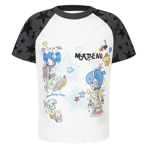Cutecore Kawaii Clothes Teen Girls Short Sleeve Shirt Cute Harajuku Anime Graphic Baby Tee Y2k Fairy Grunge Preppy2