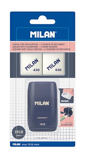 MILAN® Blíster afilaborra COMPACT serie 1918 azul + 2 gomas de recambio