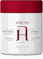 Máscara Capilar Revitalizante Com D´pantenol Amend Tradicional, 500g, Hidrata E Fortalece A Fibra Capilar Danificada Por Químicas, Proporciona Maciez