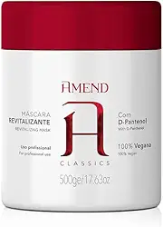 Máscara Capilar Revitalizante Com D´pantenol Amend Tradicional, 500g, Hidrata E Fortalece A Fibra Capilar Danificada Por Químicas, Proporciona Maciez