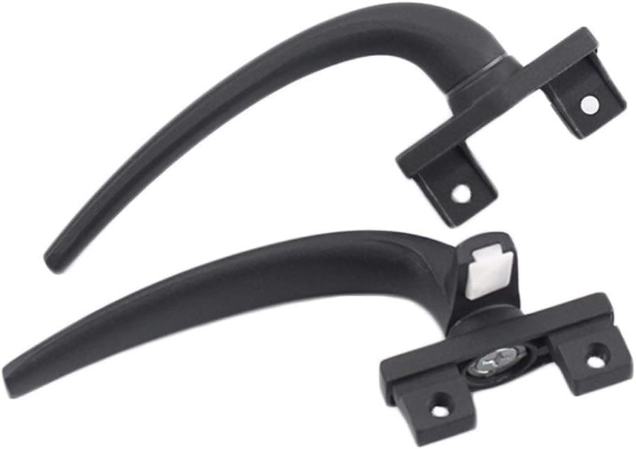 Cerradura manija exterior tradicional de aluminio macizo color gris