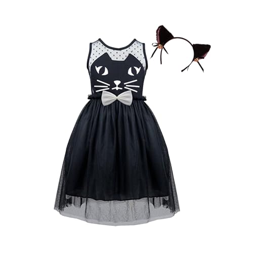 HILEELANG Little Girl Long Sleeve Dress Cotton Casual Applique Halloween Christams Tunic Shirt Clothes2