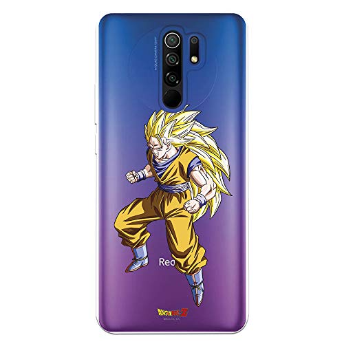 Funda para Xiaomi Redmi 9 Oficial de Dragon Ball Goku Super Saiyan 3 para Proteger tu móvil. Carcasa para Xiaomi de Silicona Flexible con...