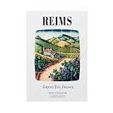 Reims France Fliesenkunstdruck, Leinwand, Poster, 
