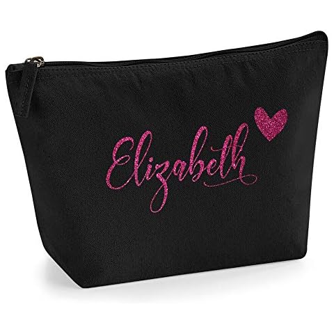 Personalisiert Name Initialen & Herz Kosmetiktasche Damen Schminktasche Cover