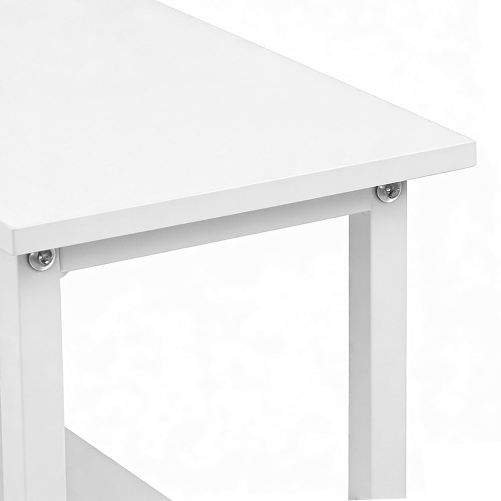 Biurko gamingowe ze stojakiem na monitor uchwyt na kubek hak na słuchawki 100 x 75 x 70 cm biały gracz