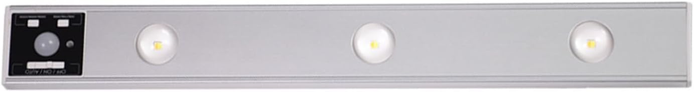 MeLphi Intelligent Ultra-Thin LED Human Body Induction lamp self-Adhesive Magnetic Induction cat Eye lamp Hill Cabinet Wardrobe Night Light Three Colors (Color : Silver, Size : 20CM)