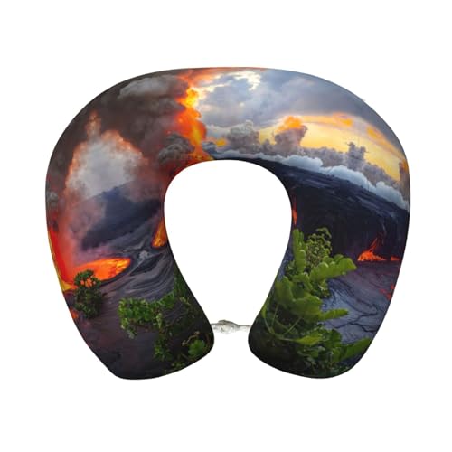Almohada de viaje de poliéster ajustable negra miniatura 1