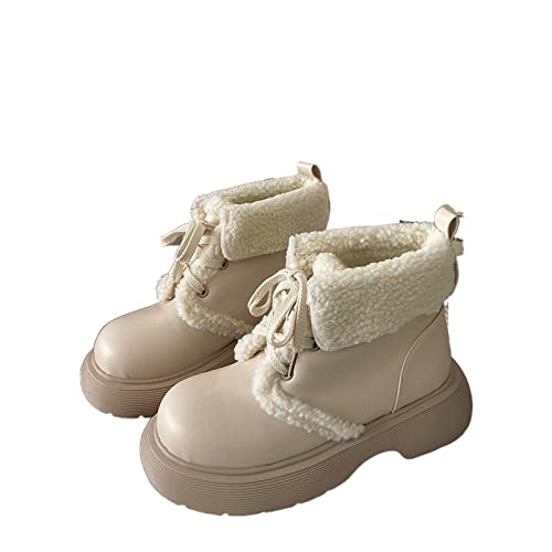 Bottes courtes femme avec cheveux et peluche pour un hiver doux et chaleureux