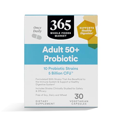 365 by Whole Foods Market, Adult 50+ Probiotic 5 Billion CFU, 30 ct