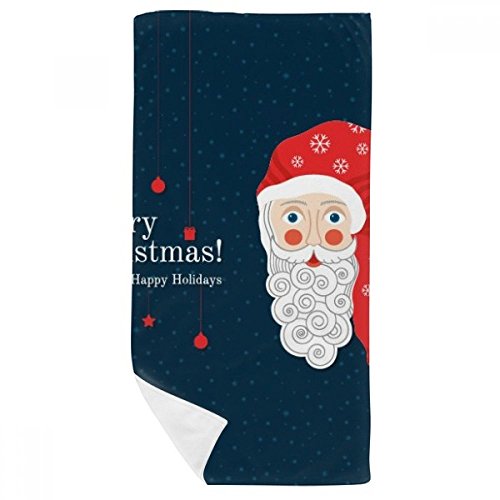 Serviette de bain douche multicolore Père Noël gant de toilette doux - 2