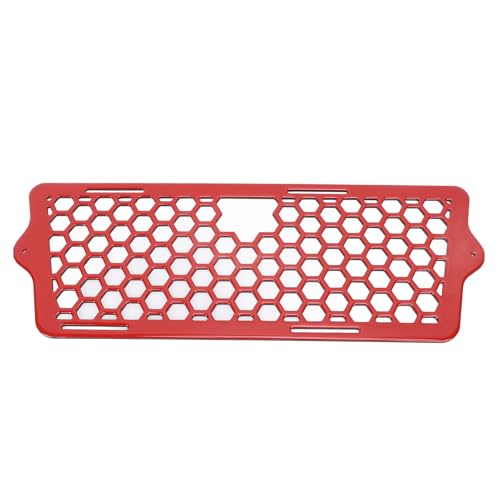 Rejilla delantera ligera y fácil de instalar con acabado rojo elegante para coche 3