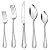 40-Piece Silverware Set, HaWare Stainless Steel Flatware Service for 8, Pearled Edge Tableware Cutlery Include Knife/Fork/Spoon, Beading Eating Utensil for Home, Mirror Polished, Dishwasher Safe