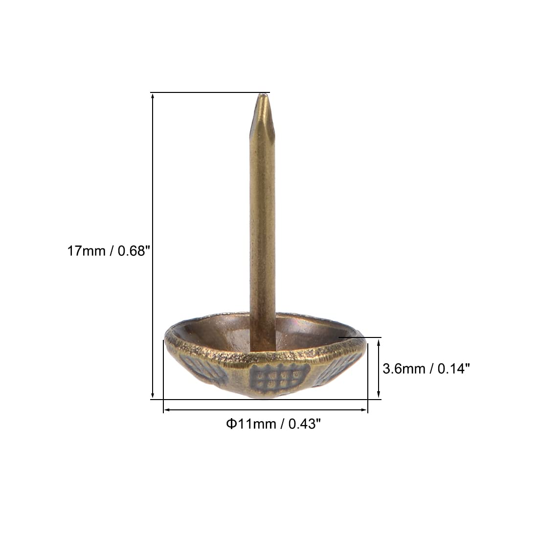 Upholstery Tacks For Decorative Furniture Tacks Nails For Upholstery Decorative 7 16 Ih Upholstery Nails For Furniture Diy Decorative Daisy Upholstery Tacks  Copper 100pcs P 104028431