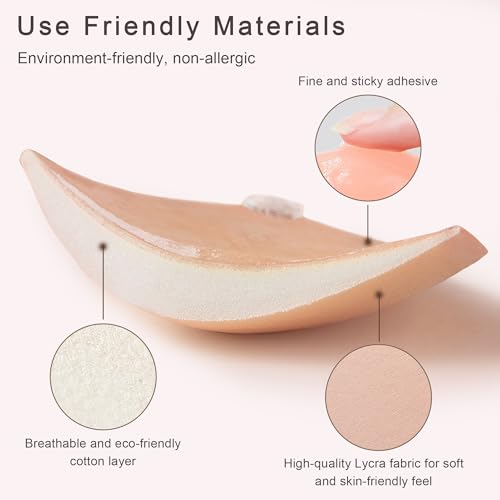 Awant Strapless Backless Sticky Push Up Bra Invisible Stick on Adhesive Bra for Women Reusable with Nipple Covers2