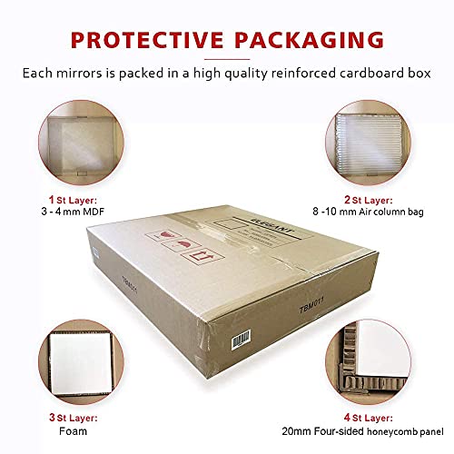 ELEGANT 800 x 500mm Backlit LED Illuminated Bathroom Mirror with 3 Colors Dimmable + Demister - Cosy Home Interiors ELEGANT 800 x 500mm Backlit LED Illuminated Bathroom Mirror with 3 Colors Dimmable + Demister - Image 8