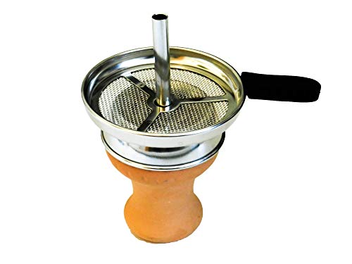 Orient Supply Premium Shisha Edelstahl 55 cm - Wasserpfeife mit Kaminkopf 4 Anschlüsse 18/8 Schliff inkl. 4 Adapter… – Bild 5