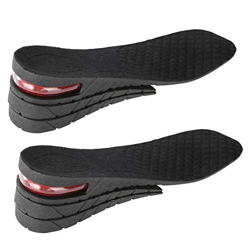 plantillas de altura Plantillas de aumento de altura ajustable de cuatro capas Unisex PU Altura de elevación del talón Plantillas más altas Zapatos de aumento de altura (3Capas) Cover