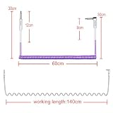 Rayzm Zwinięty kabel do instrumentu, 2-metrowy zwinięty przewód, prawokątny do prostego spiralnego przewodu do gitary/basu