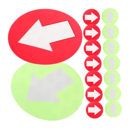 LIOOBO 20pcs Reflective Trail Markers for Hunting PVC Arrow Signs Directional Stickers for Outdoor Camping Hiking Safety