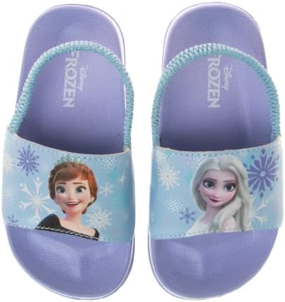 Disney Frozen Girls Slides- Summer Sandal Lilac(size 9-10 Toddler)