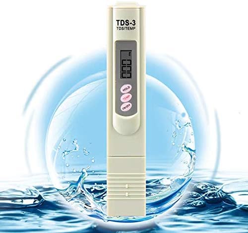 TDS Meter Digital Water Quality Tester - PPM Meter with Temperature Test, 0-9990 ppm Range, Accurate TDS Tester for Drinking Water, RO System, Aquarium, Pool, Hydroponics